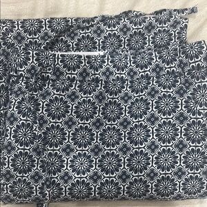 Liz Claiborne Blue and White Floral Patterned Fabric linen cotton pants XL